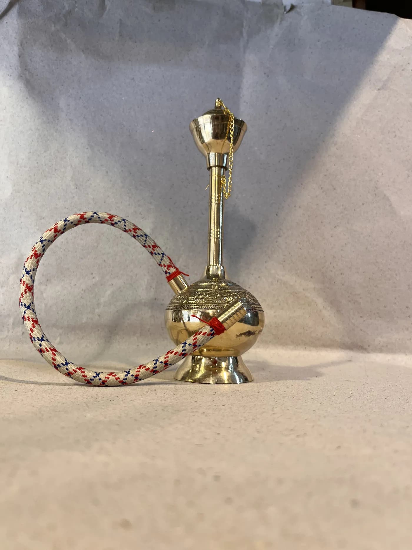 Brass Miniature Hookah Showpiece (6-Inch)