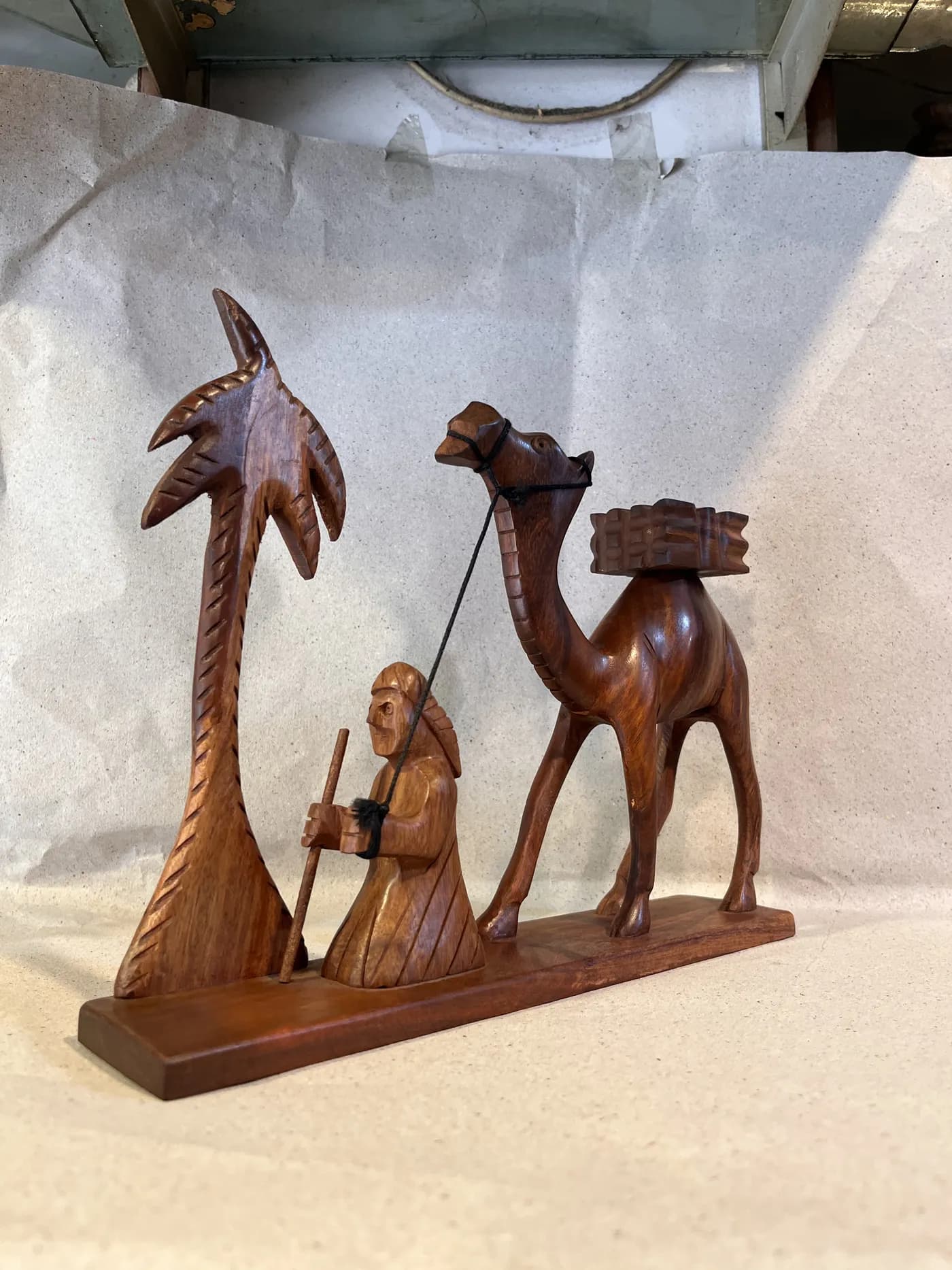 Hand-Carved Sheesham Wood Cultural Showpiece (10-Inch)