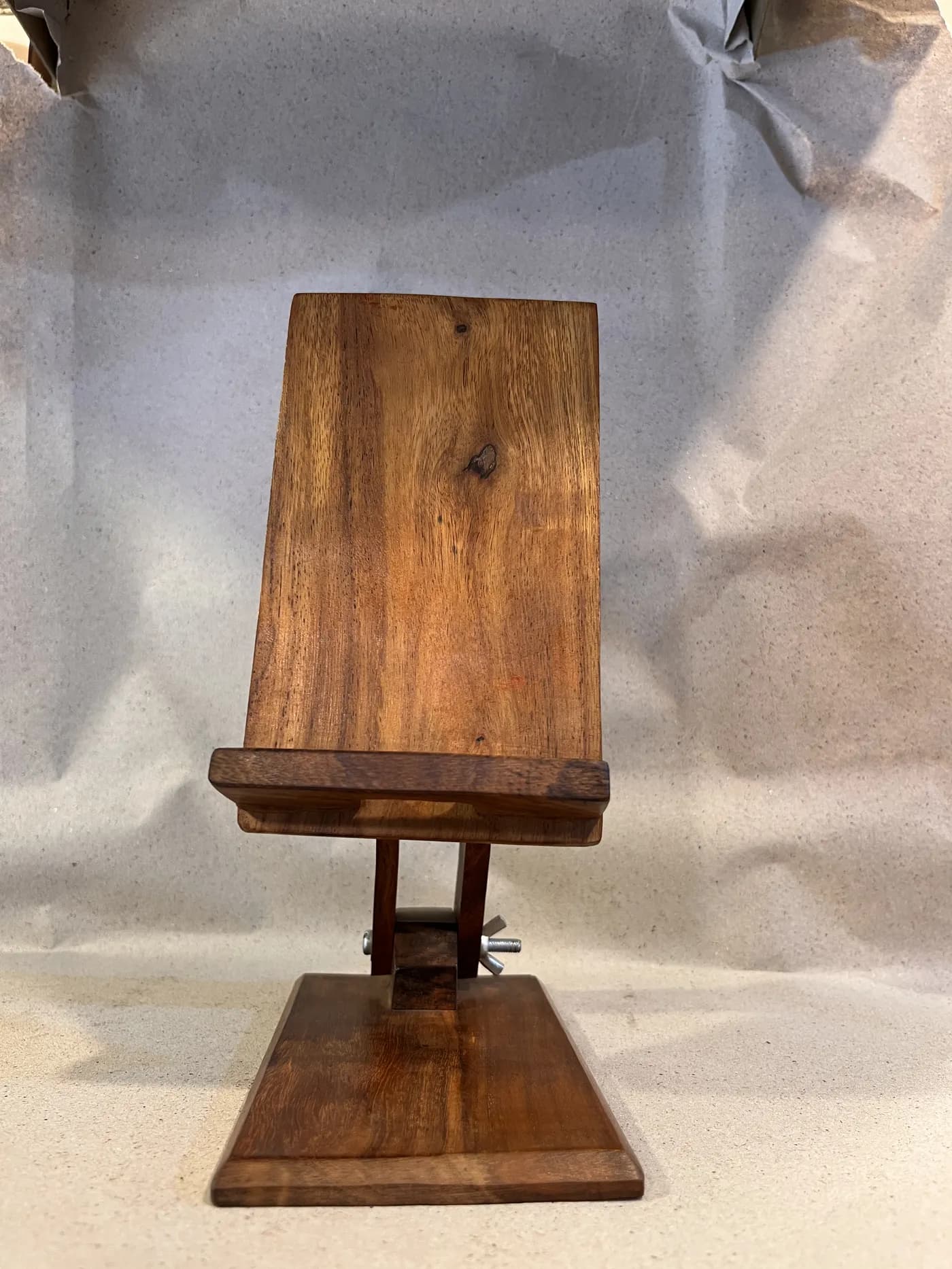 Sheesham Wood Adjustable Mobile Stand (10x6 Inch)